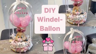 DIY WINDELBALLON Geschenkidee zur Baby Party Geburt Taufe [upl. by Woodsum]