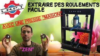 Extraction de roulement avec une presse maison [upl. by Fee908]