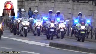 Paris Police Motorcycles Responding Lights and Sirens SCM75  Compilation [upl. by Artemus]