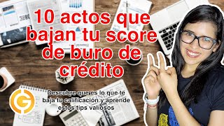 Lo que baja el score de Buro de credito [upl. by Feigin]