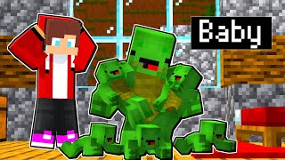 Rev Mikey had a Many Babies  Minecraft Animation 【Maizen Mikey and JJ】 [upl. by Hakkeber]