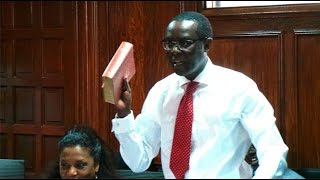 I am clean Mutahi Ngunyi swears on mom’s Bible [upl. by Eitsyrhc889]