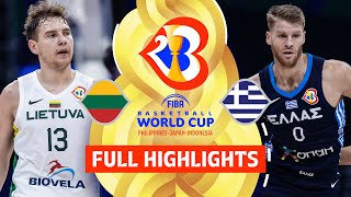 Lithuania 🇱🇹 vs Greece 🇬🇷  Full Game Highlights  FIBA Basketball World Cup 2023 [upl. by Ayekam]