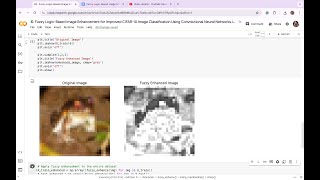 Fuzzy LogicBased Image Enhancement for CIFAR10 Image Classification  Project Explanation in Hindi [upl. by Suzi]
