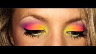 Maquillage FLUO again avec ACID palette I Clairette Sweety [upl. by Prakash]