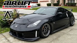 BAGGED MY 350Z NISMO ON AIR LIFT 3P AIR SUSPENSION [upl. by Woodson]