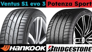 Hankook Ventus S1 evo 3 vs Bridgestone Potenza Sport [upl. by Siul]