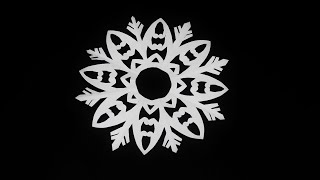 How to Make a Simple and Easy Paper Cutting Snowflake  Design Christmas Window Decoration 825 [upl. by Brand855]