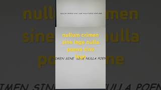 nullum crimen sine lege nulla poena sine lege [upl. by Aretta]