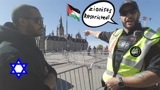 Cops Kick Out Zionists From Parliament Hill  Pro Palestine Protest Ottawa [upl. by Nevet]