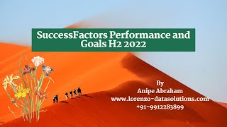 SAP SuccessFactors Performance and Goals H2 2022 [upl. by Robert]