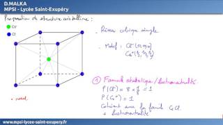 Cours cristaux 7  un exemple de cristal ionique  le chlorure de césium [upl. by Ymaral309]