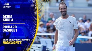 Denis Kudla vs Richard Gasquet Highlights  2024 US Open Qualifying Round 1 [upl. by Leoline252]