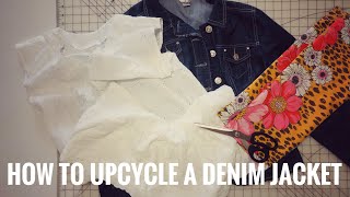 SOLD—Upcycled Clothing For Women—How to upcycle a denim jacket [upl. by Aicirtap]