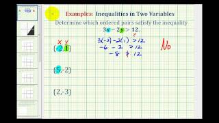 Ex Determine if Ordered Pairs Satisfy a Linear Inequality [upl. by Thekla633]