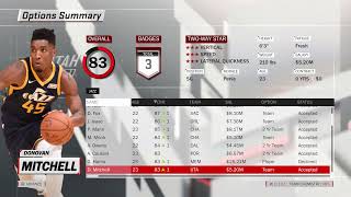 Free Agency  Player Progression Year 3 Offseason  NBA 2K18 MyLeague Gameplay [upl. by Magdala557]