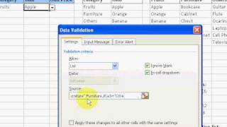 MS Excel Advanced Data Validation using List [upl. by Jedd]