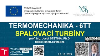 Spalovací turbíny  Termomechanika 202425 [upl. by Inahet]