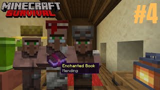 Trading with Villagers  Minecraft Survival 4 [upl. by Bove]