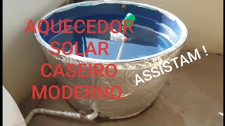 Como fazer aquecedor solar caseiro barato e moderno completo Assista [upl. by Haskel264]