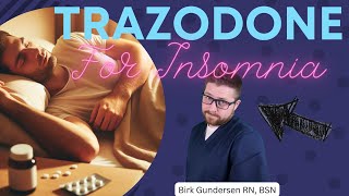 Trazodone for Insomnia Why its used Is there withdrawal  My Personal Experience [upl. by Ellersick]