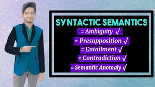 Syntactic Semantics  Ambiguity  Presupposition Entailment  Contradiction etc in HindiUrdu [upl. by Atillertse]