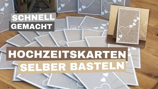 Hochzeitskarten selber basteln in Naturtönen und Produkten von Stampin’ Up 👰‍♀️🤵‍♂️ [upl. by Darell]