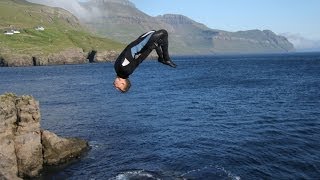 Cliff jumping  Faroe Islands Leynar [upl. by Eirelav]