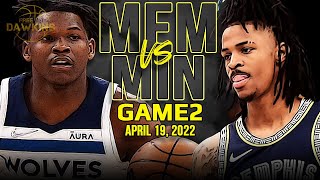 Memphis Grizzlies vs Minnesota Timberwolves Game 2 Full Highlights  2022 WCR1  FreeDawkins [upl. by Terrej]