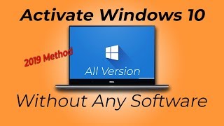 Activate Windows 10 All Version Without Any Software 2019 Method  Shakil The Lazy Panda [upl. by Naihr]