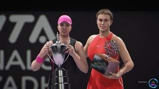 Tiebreak gameplay  WTA finals final match  Iga Swiatek vs Aryna Sabalenka  PC Early access 6 [upl. by Haissem]