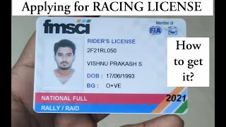 How to get Racing License  FMSCI  Racing License  Tamil  High Octane Tamil [upl. by Maghutte]