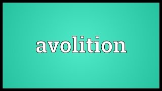 Avolition Meaning [upl. by Ecinaj]