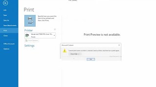 Outlook Print preview is not available [upl. by Pirali]