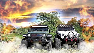 BOTH BIG SCALE 17 JEEP WRANGLER RLAARLO CROBOLL MK07 VS 18 JEEP RUBICON 4x4 SUPER OFFROAD [upl. by Eslek]