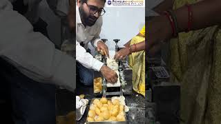 Panipuri cutting machine Panipuri fryer machine Business idea shortsfeed shorts panipurimachine [upl. by Nylear683]