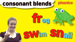 Consonant Blends  bl br cl cr fl fr gl gr pl pr s blends  Phonics [upl. by Elletnuahs]