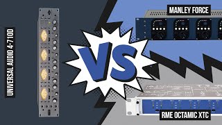 Preamp shootout RME OctaMic XTC vs Universal Audio 4710d and Manley Force [upl. by Galliett]