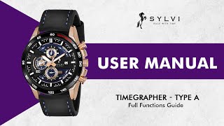 SYLVI Timegrapher Type A User Manual⌚  How To Use Chronograph Watch Guide❓ Step by Step [upl. by Corel839]