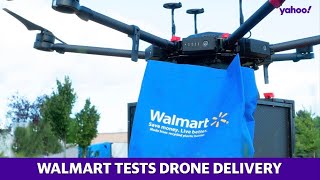 Walmart tests drone delivery [upl. by Ahscrop985]