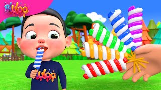 lollipops finger family song nursery rhymes  BluLoo Nursery Rhymes amp Kids Songs [upl. by Adnamma]