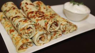 Pendirli Blinçik resepti Peynirli Krep tarifiCheesy Crepe recipe [upl. by Nolte129]