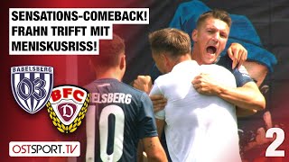 SensationsComeback Frahn trifft mit Meniskusriss Babelsberg  BFC Dynamo  Regionalliga Nordost [upl. by Anauqal766]