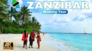 Zanzibar Coastal 4K Walking Tour 🇹🇿 Nungwi Beach to Kendwa [upl. by Fornof724]