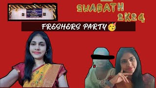 ғʀᴇsʜᴇʀs ᴘᴀʀᴛʏ ᴀʀʀᴀɴɢᴇᴅ ɪɴ ᴏᴜʀ ᴄᴏʟʟᴇɢᴇ 🥰🥳🤩pisesanjana funnyvideo freshersday vlogs viralvideo [upl. by Wildon1]