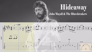 Hideaway  John Mayall amp The Bluesbreakers  Guitar Tab [upl. by Enimrej]