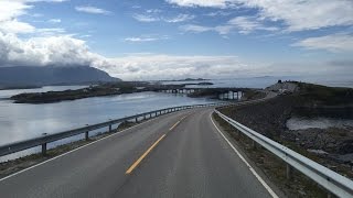 Driving the Atlantic Ocean Road near Alesund Norway [upl. by Atkins434]