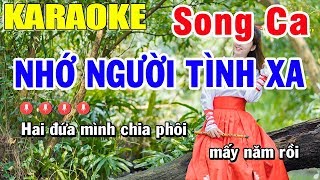 Karaoke Nhớ Người Tình Xa Song Ca Nhạc Sống  Trọng Hiếu [upl. by Geithner]