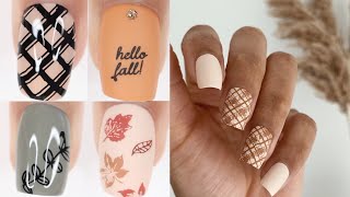 STAMPING NAIL ART COMPILATION  stamping fall nail designs [upl. by Amy]