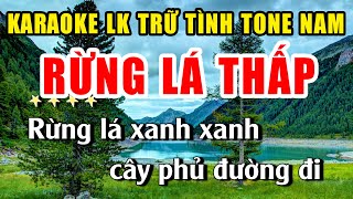 Karaoke Liên Khúc Rừng Lá Thấp Nhạc Sống Trữ Tình Tone Nam Dễ Hát  Karaoke Lan Nguyễn [upl. by Immak21]